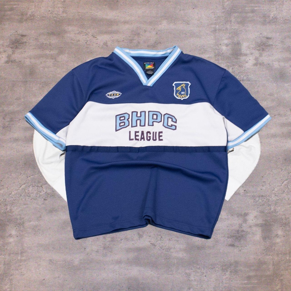 Y2K 00's Beverly Hill's BHPC Preppy Ivy League Retro Short Sleeve Jersey Top